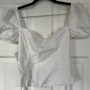 Reformation sweet heart linen top